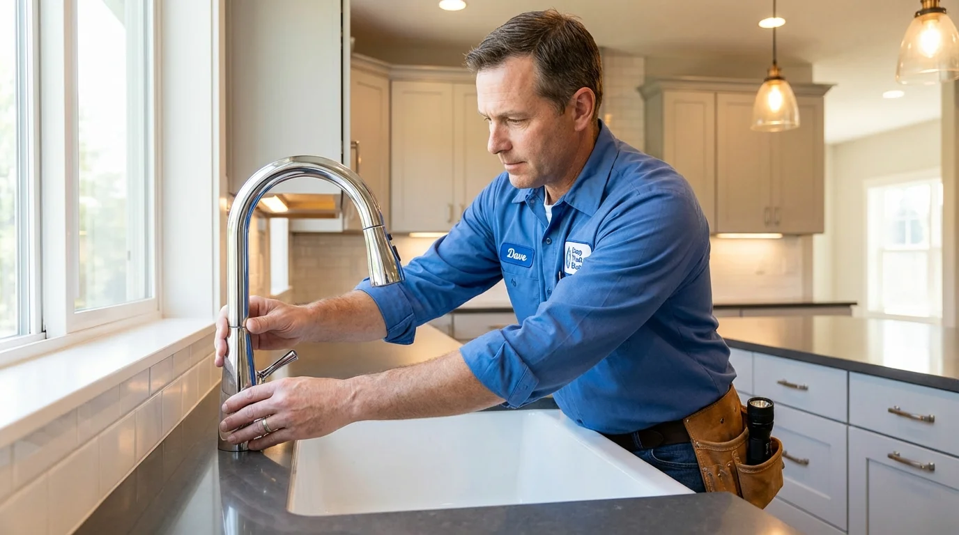 Kitchen faucet installation by Johns Plumbing LLC in Storm Lake