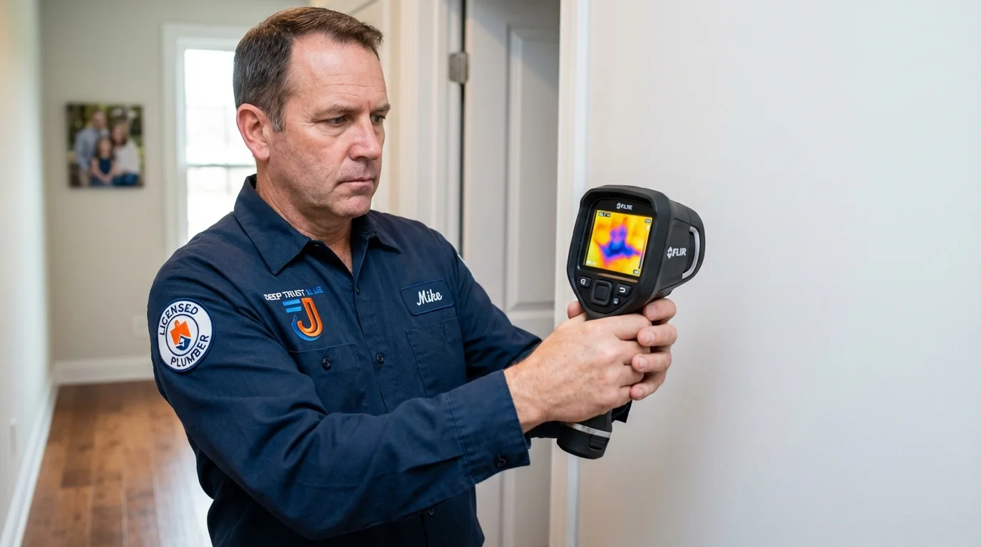 Thermal imaging leak detection by Johns Plumbing LLC in Storm Lake